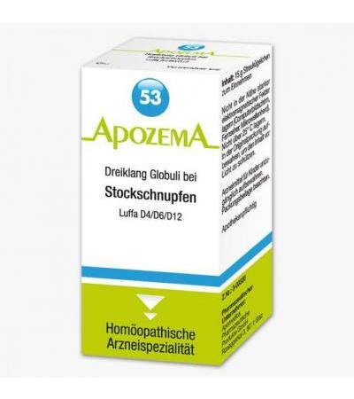 Apozema Dreiklang Globuli bei Stockschnupfen Nr. 53 (Luffa D4/D6/D12) 15 g