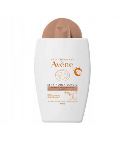 Avene Sonnen Fluid Mineralquellenprodukt Getönt 50+ 40 ml